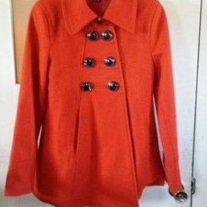 Brilliant Womens Medium Wool Double Breasted Aline Car Coat ~Ci Sono by Cavalini